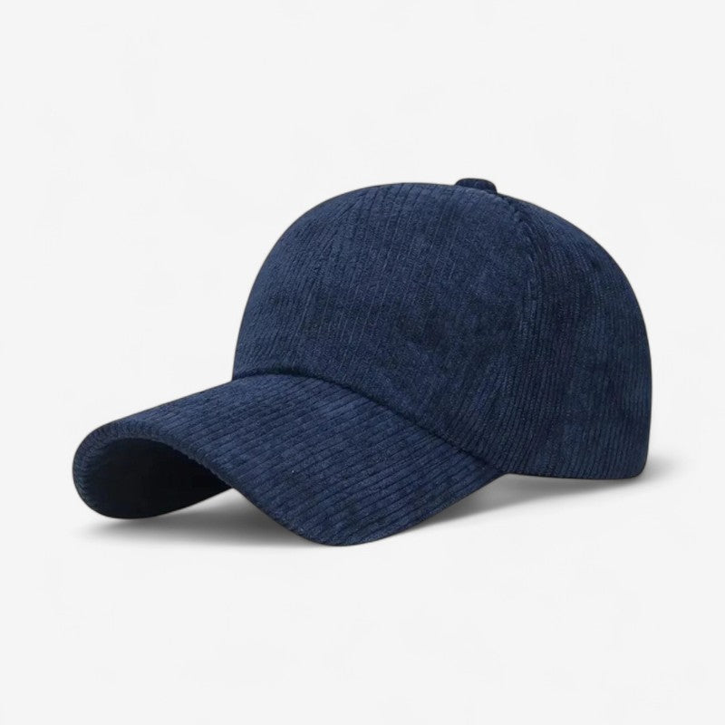 Baseball cap i fløjl med justerbar rem