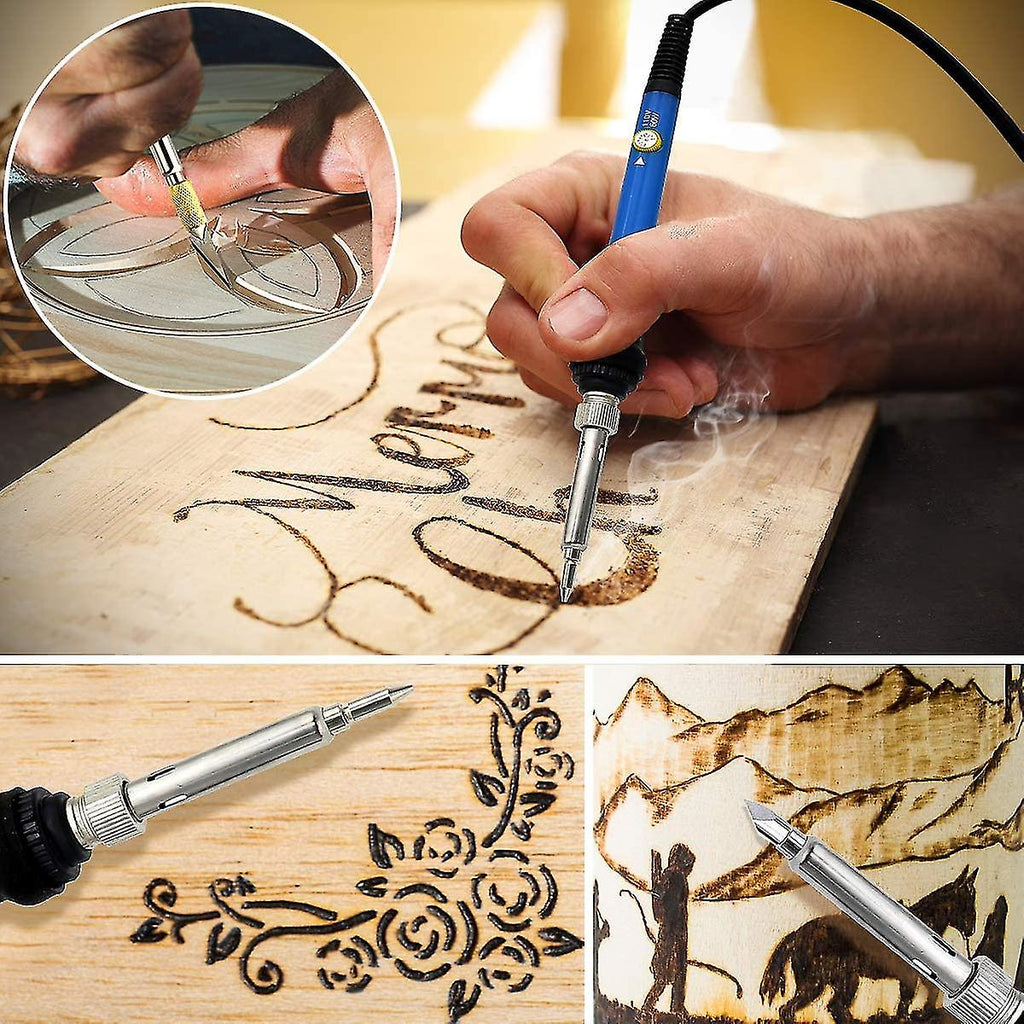 Træbrændingssæt | Justerbar Temperatur & 28 Spidser | Kreativ Hobby