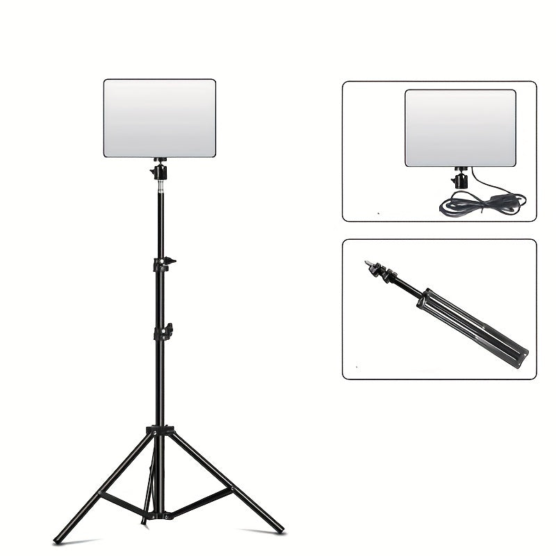 Justerbar Lysstativ og Lampe – Ideel til Fotografi, Studioudstyr og Videooptagelse