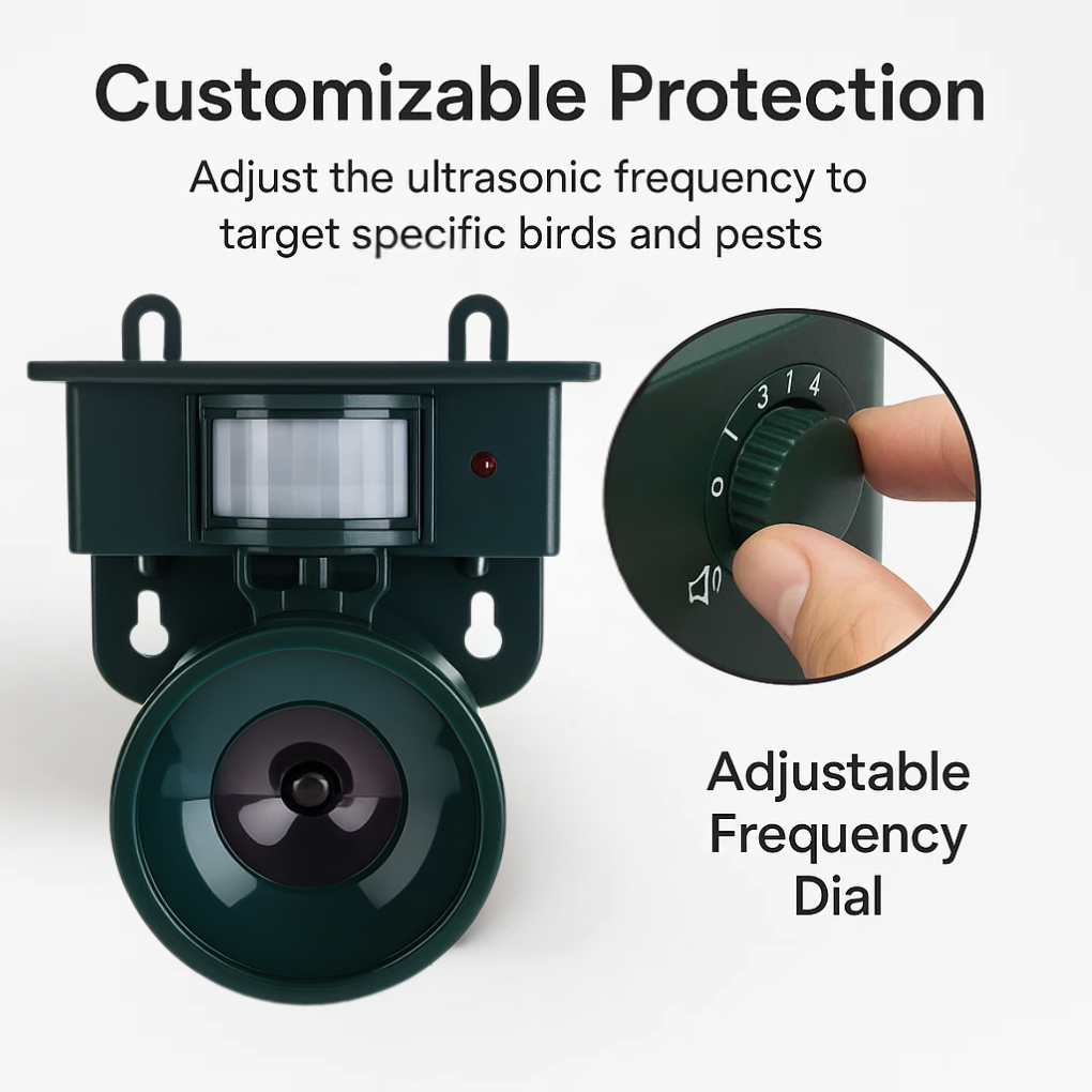 GardenGuard Fugleskræmmer – Smart Bevægelser Sensor til en Fredelig Have