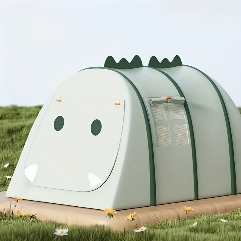 Børns Dinosaur-formede Legetelt – Foldbart og Sjovt Design