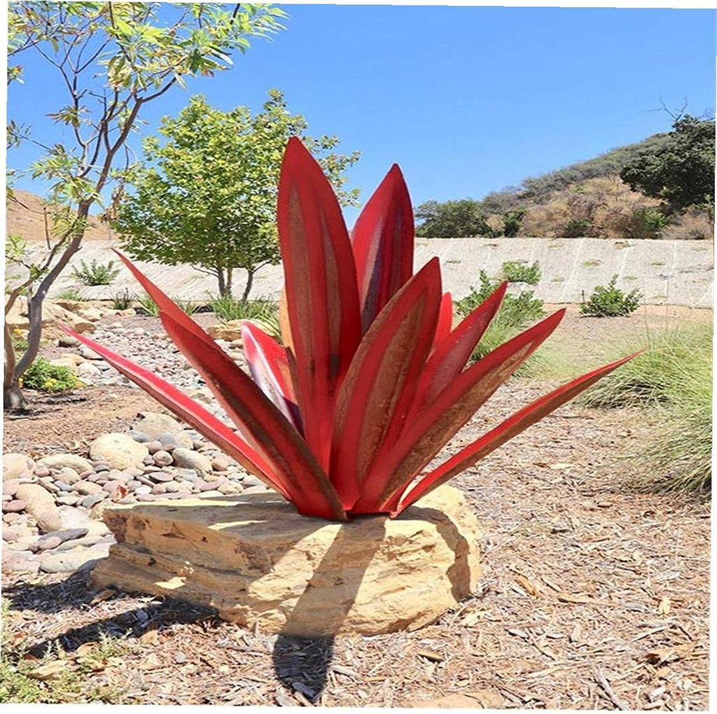 Metall Agave Gartendekoration – Rustbestandigt design med jordstik