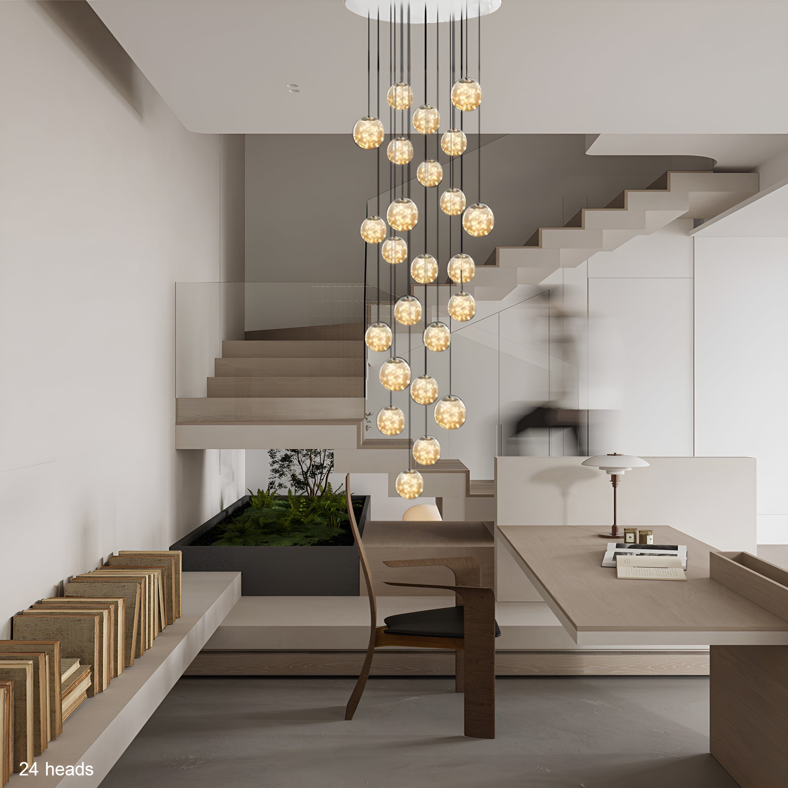 LuminaOrb Glas Globus Trappe Kranse Ambient Glow