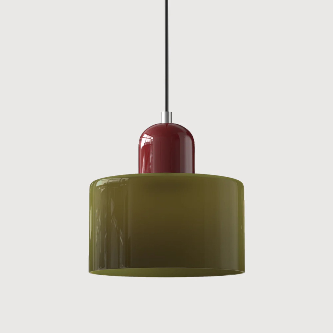 Retro Pendellampe med Glas Skærm og Justerbar Ledning for en Varm Atmosfære