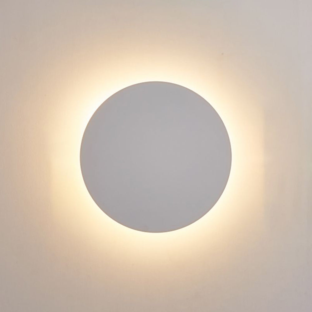 GlowAura - Moderne rund metalvæg lampe til natbord/stue