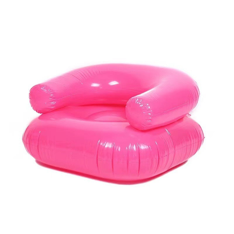Oppustelig Lounge Stol til Voksne med Gennemsigtigt Design og Komfort Pude