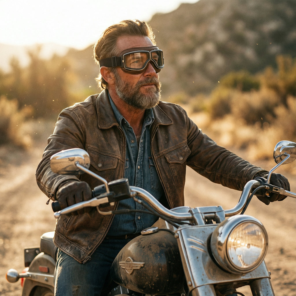 Leder Motorcykelbrille – RiderEdge