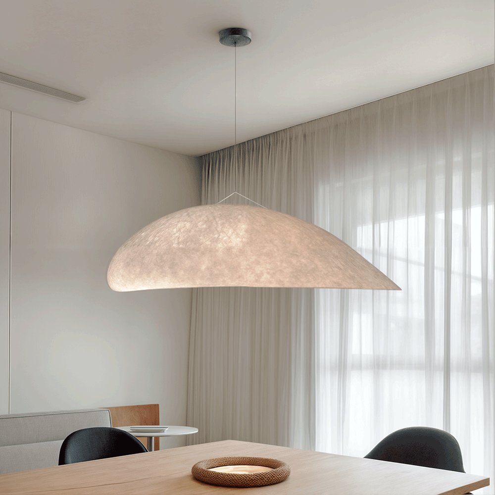 Nordic Glow Lyra Premium LED Krystal Lysekrone Med Silke Blade