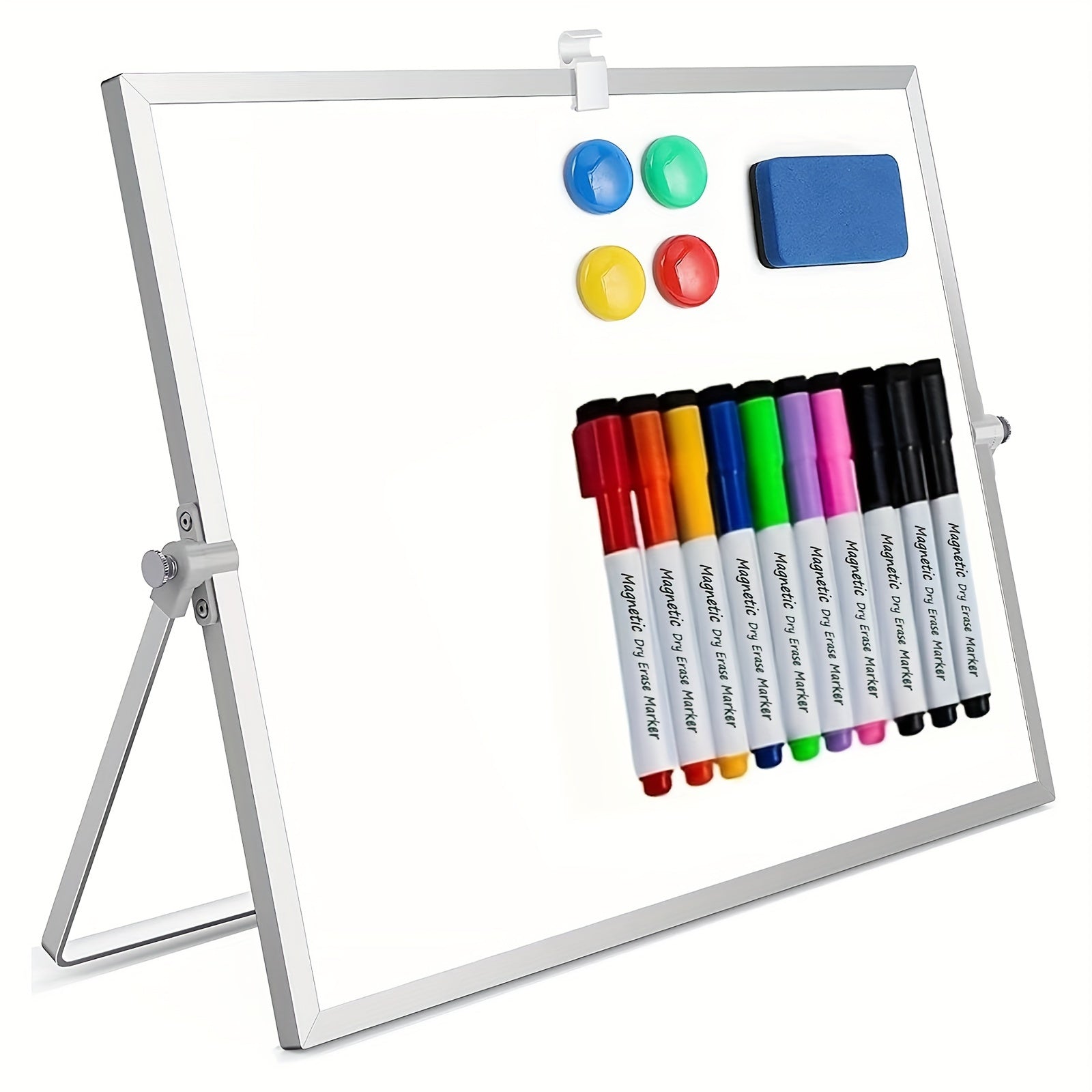 MagniBoard Magnetisk Whiteboard - Bærbar og Dobbelt-Sidet med Stativ