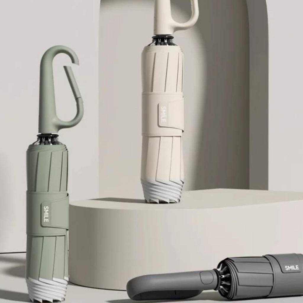 Ultra vindafvisende paraply - Reflekterende og automatisk