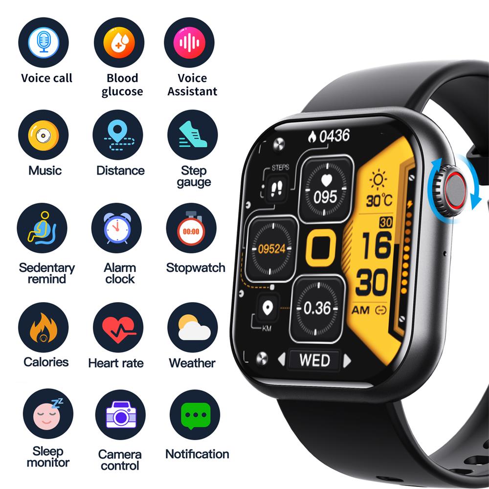 Blodsukker Blodtryk Blodilt Søvnmåler Vandtæt Smartwatch