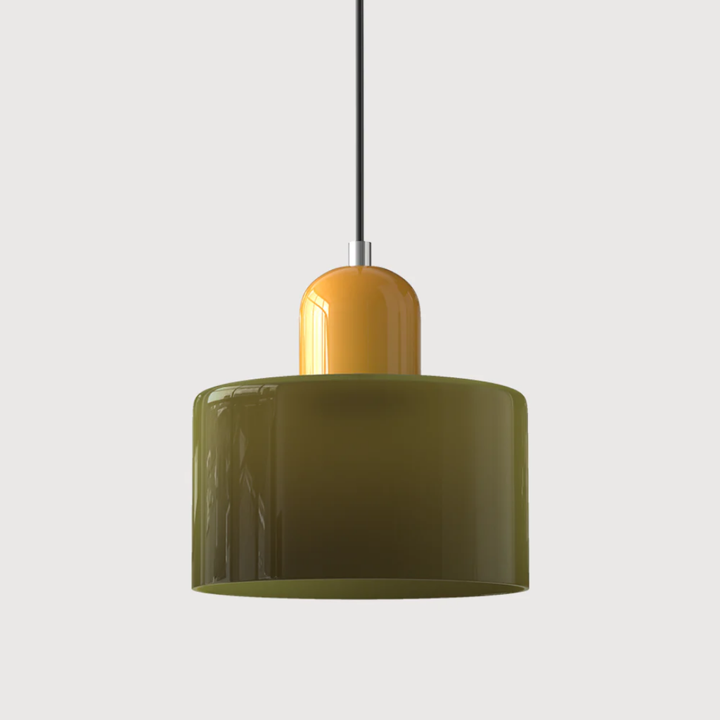 Retro Pendellampe med Glas Skærm og Justerbar Ledning for en Varm Atmosfære