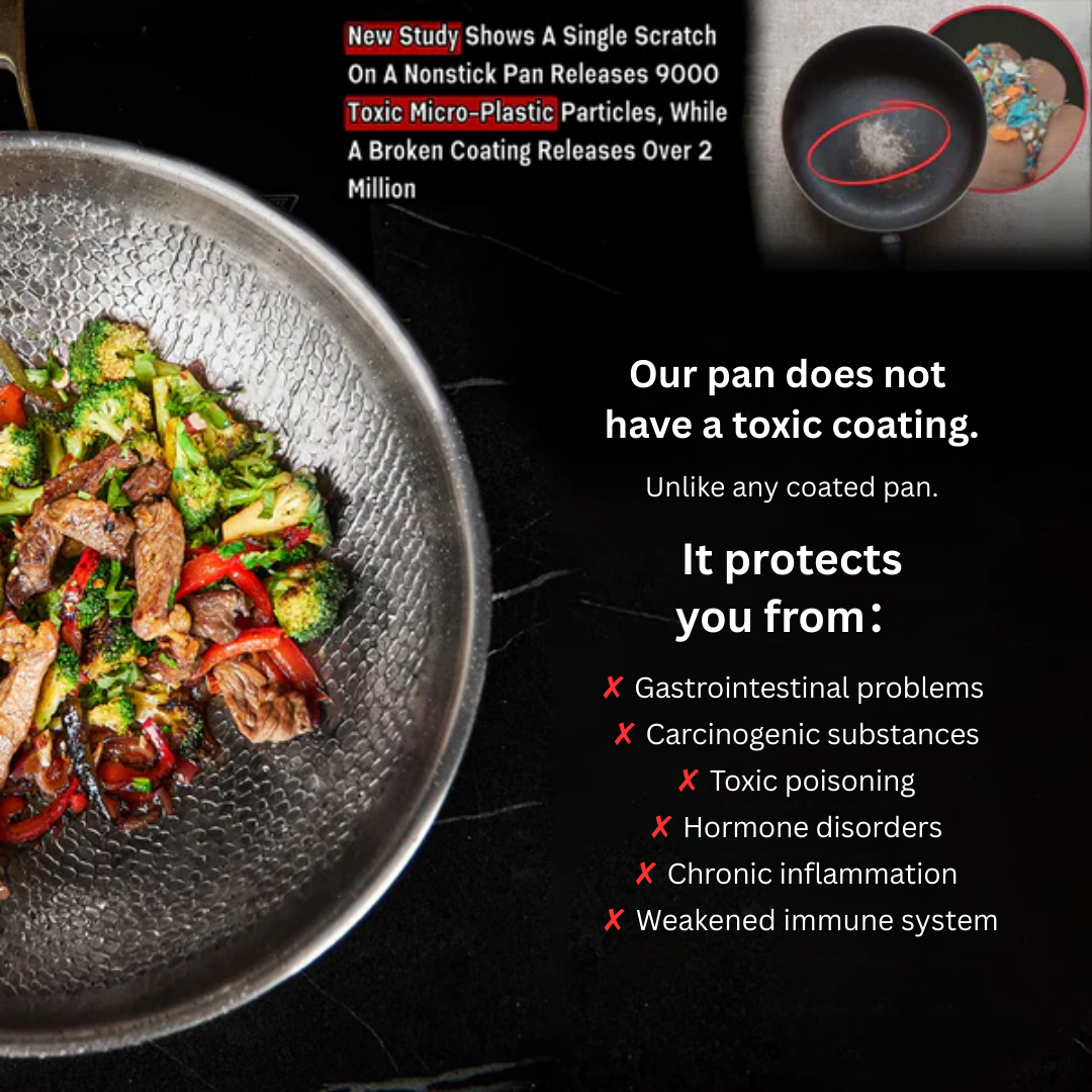 NovaTi Non-Coating Stegepande med Titanium Inderside Nonstick