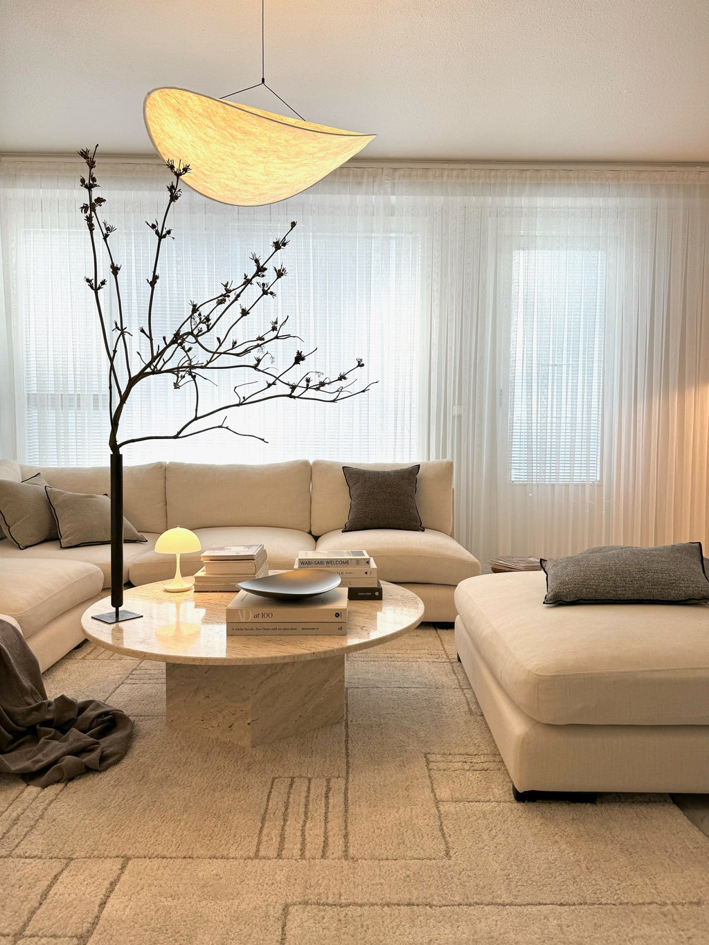 Nordic Glow Lyra Premium LED Krystal Lysekrone Med Silke Blade