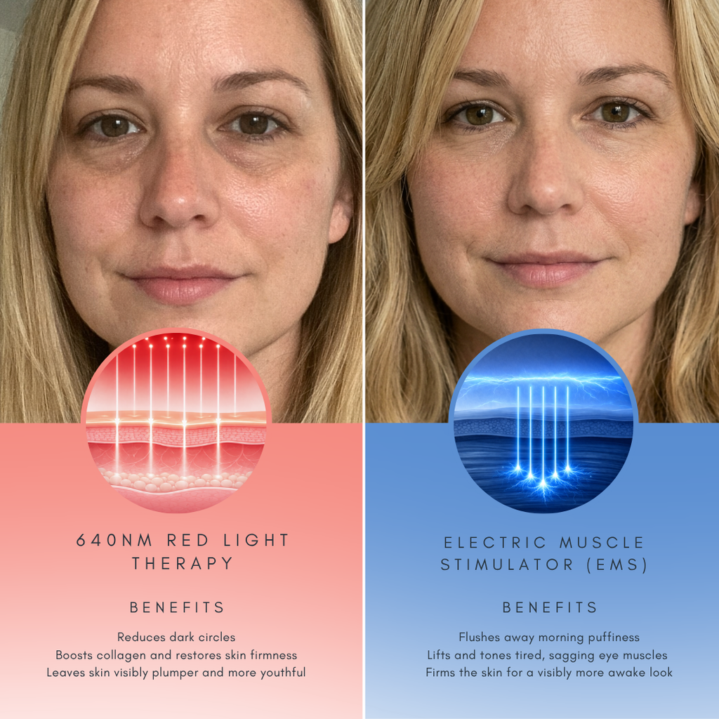 Under Eye Rejuvenation Tool Med Rødt Lys Teknologi Og EMS Dual Tech