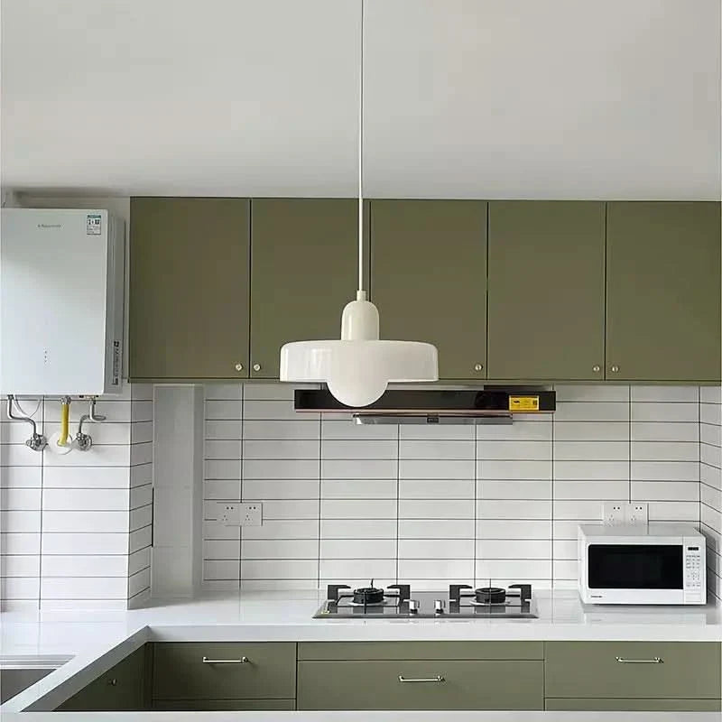 Bauhaus Pendellampe i Farget Glas med Justerbart Ophæng