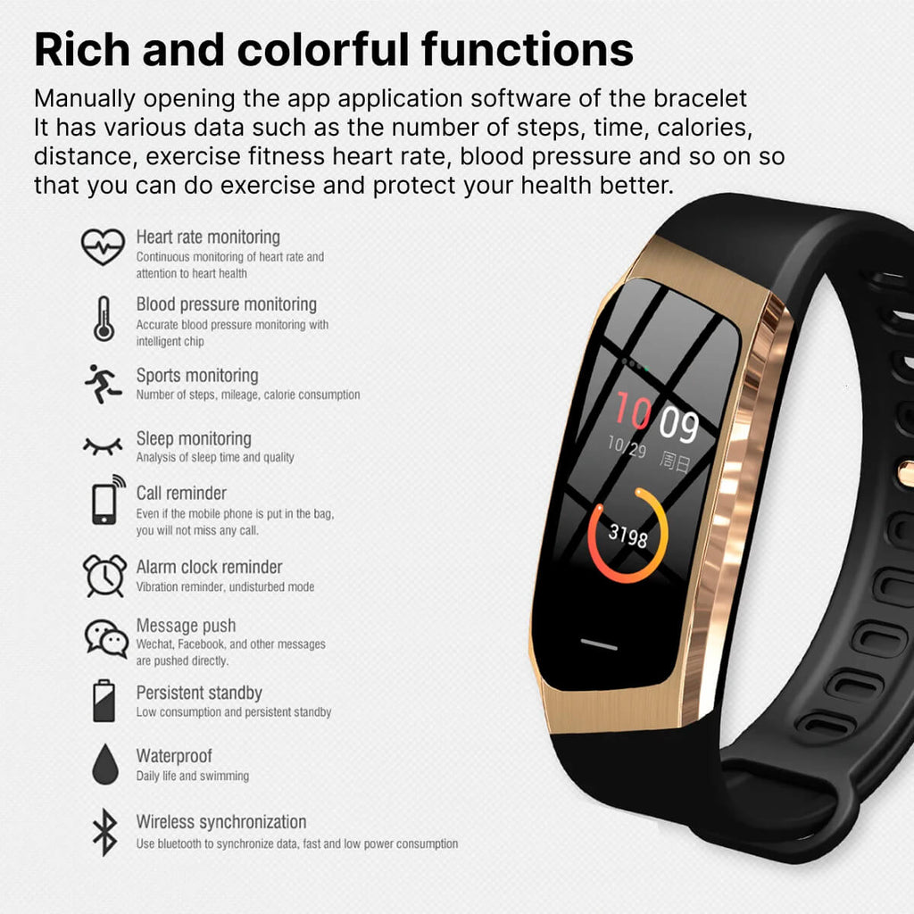 VitaTrack Sundhedsmetrics Smartwatch Med Aktivitetsmonitorering