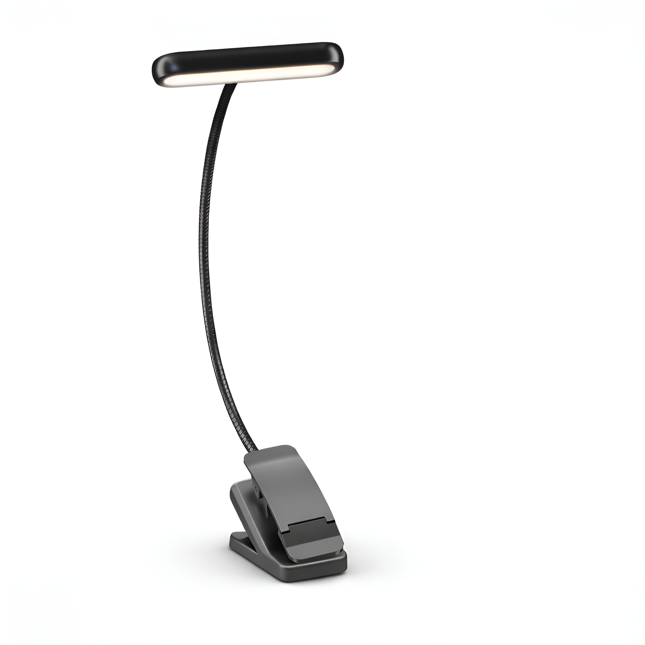 Virelia - USB Genopladelig Klemme Læselampe med 3 Lysindstillinger