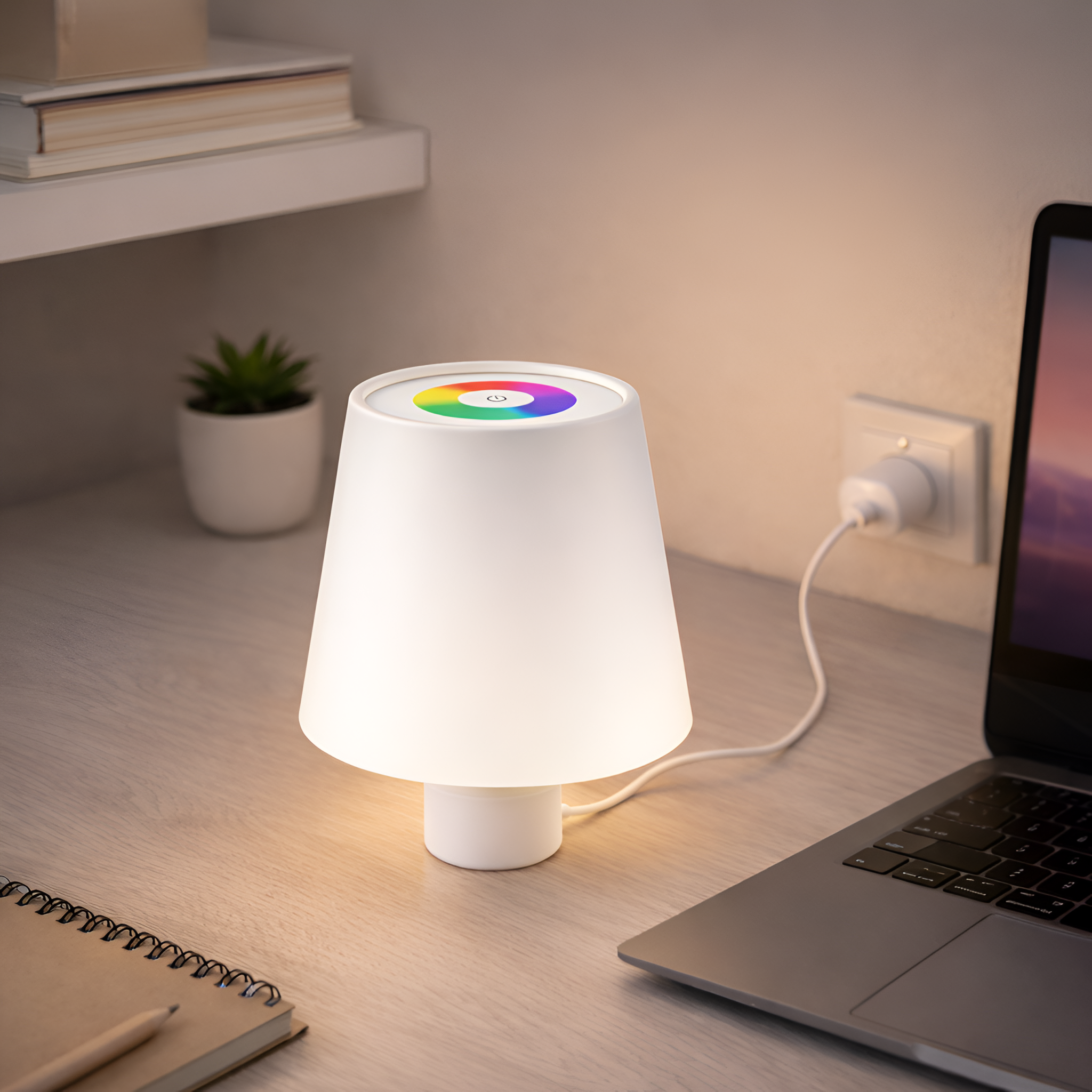 Astrid - Bærbar LED Bordlampe i Vinflaske med Touch og Genopladelig