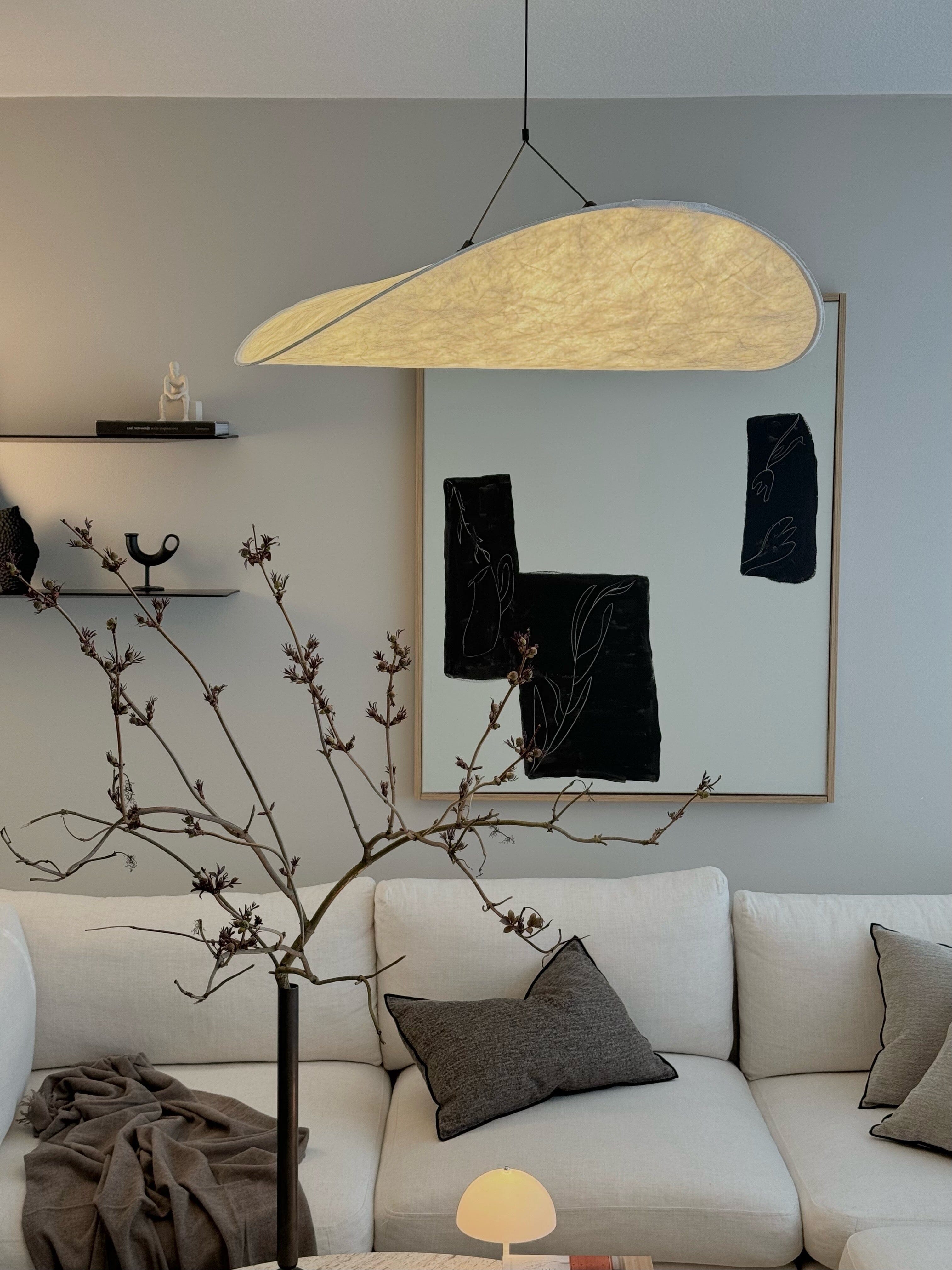 Nordic Glow Lyra Premium LED Krystal Lysekrone Med Silke Blade