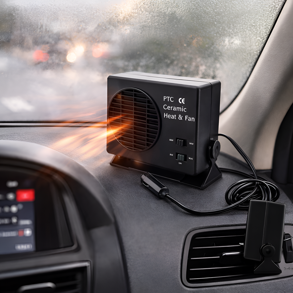 Therion - 12V Bærbar Bilvarmer Ventilator