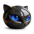 Edris - Sort Kat Figur i Resin Dekorativ Skulptur