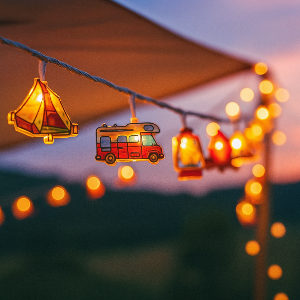 Camping Ambient Belysning med LED Telt og Campingvogn Designs