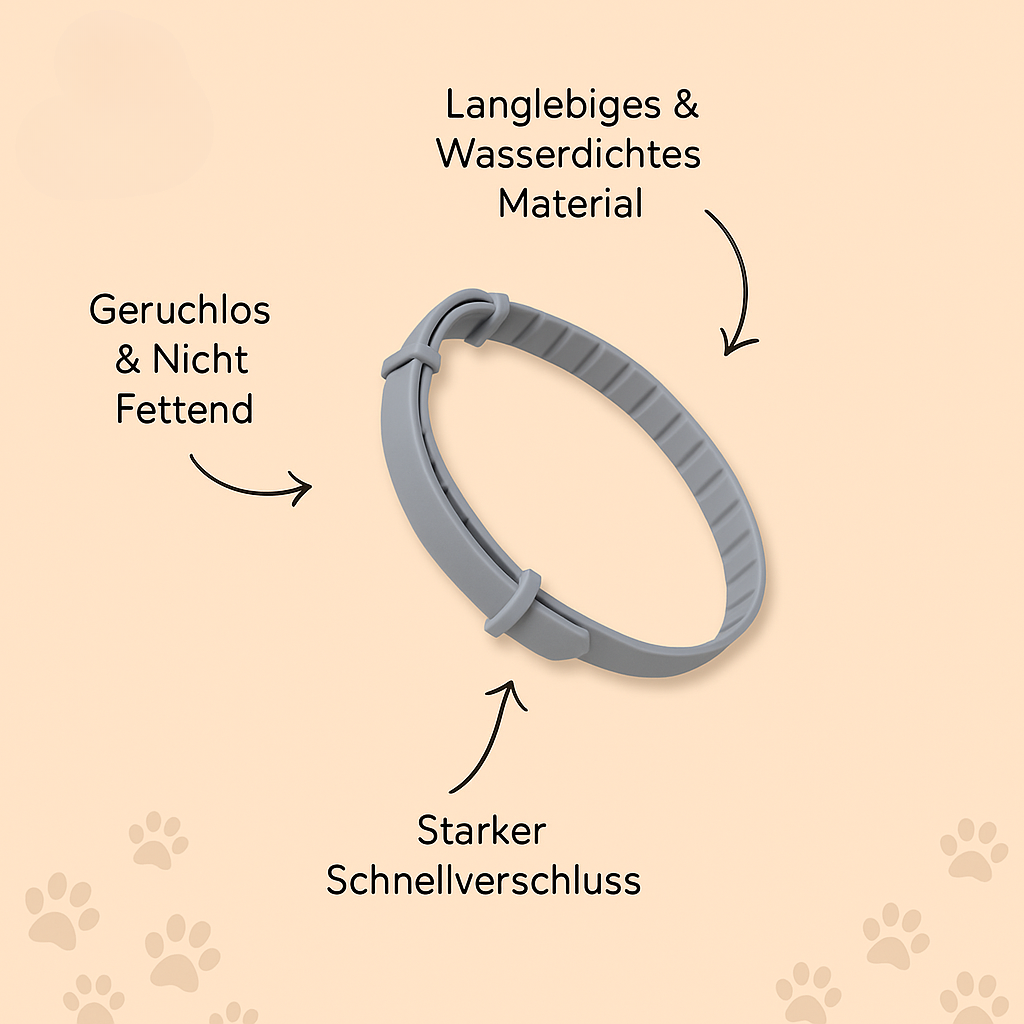 Zeckenschutz-Halsband til Hunde & Katte – Plantebaseret & Vandtæt