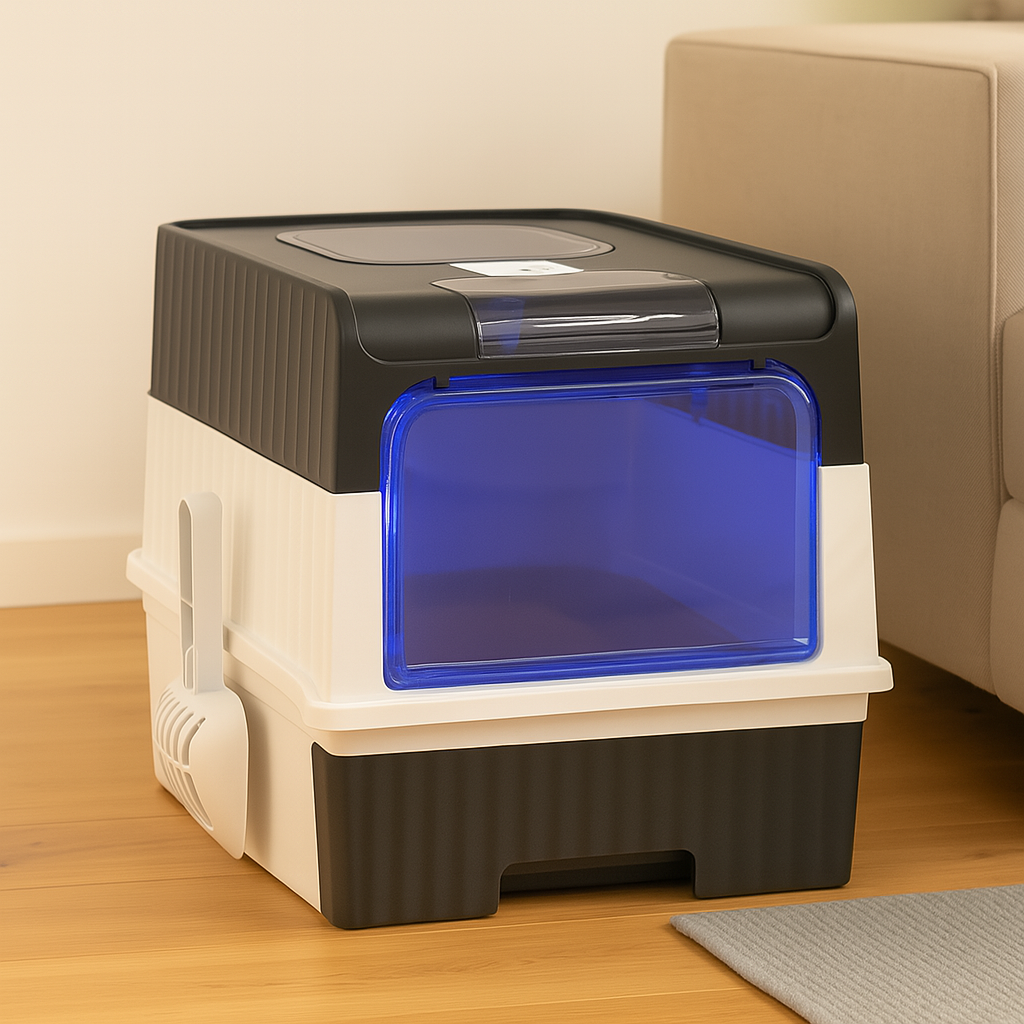 SteriPaw Haven – Automatisk Selvrenende Kattebakke med UV