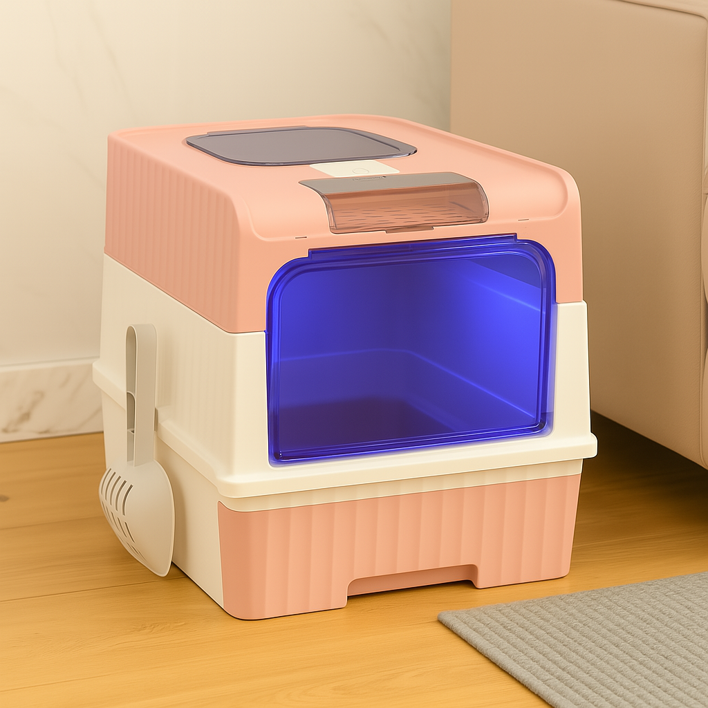 SteriPaw Haven – Automatisk Selvrenende Kattebakke med UV
