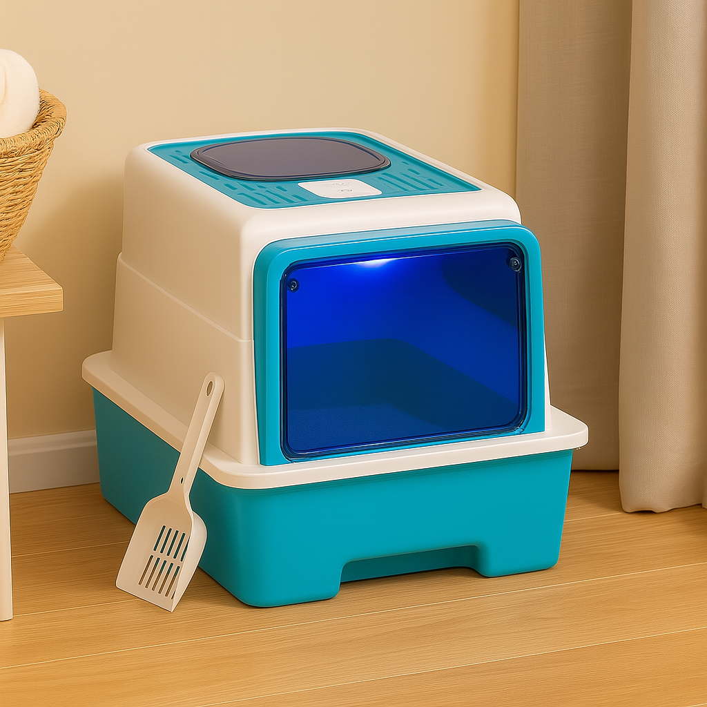 SteriPaw Haven – Automatisk Selvrenende Kattebakke med UV