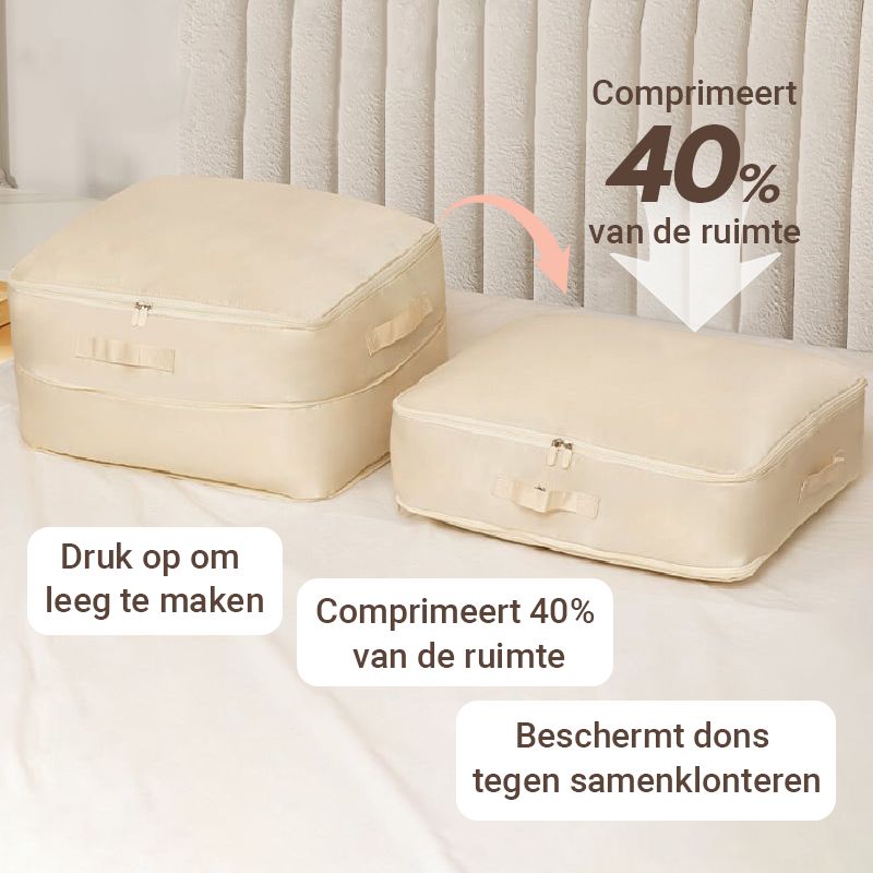 Pladsbesparende kompressionsopbevaringstaske – Holdbar & praktisk