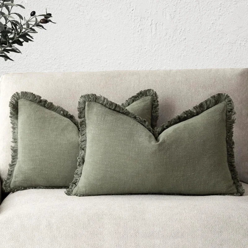 Elegante pudebetræk lavet af bomuld-linned til stilfuld dekoration