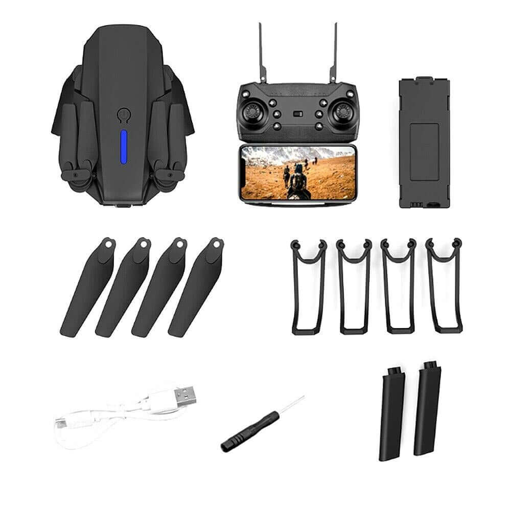 Med Kamera Sort 4K Professionelt HD Kamera WIFI FPV RC Quadcopter Sammenklappelig Helikopter