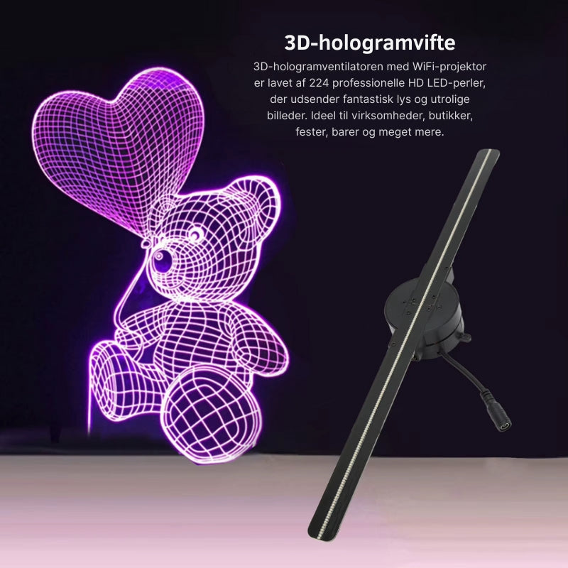 HoloSpin – WiFi 3D Vifteprojektor med Svævende Lyseffekter