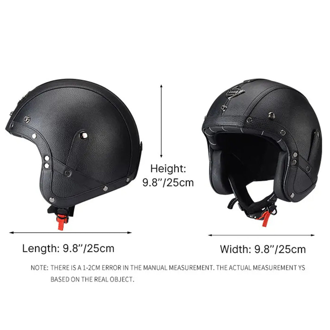 MotoJet Vintage Chopper Hjelm Med DOT Og ECE Certificering
