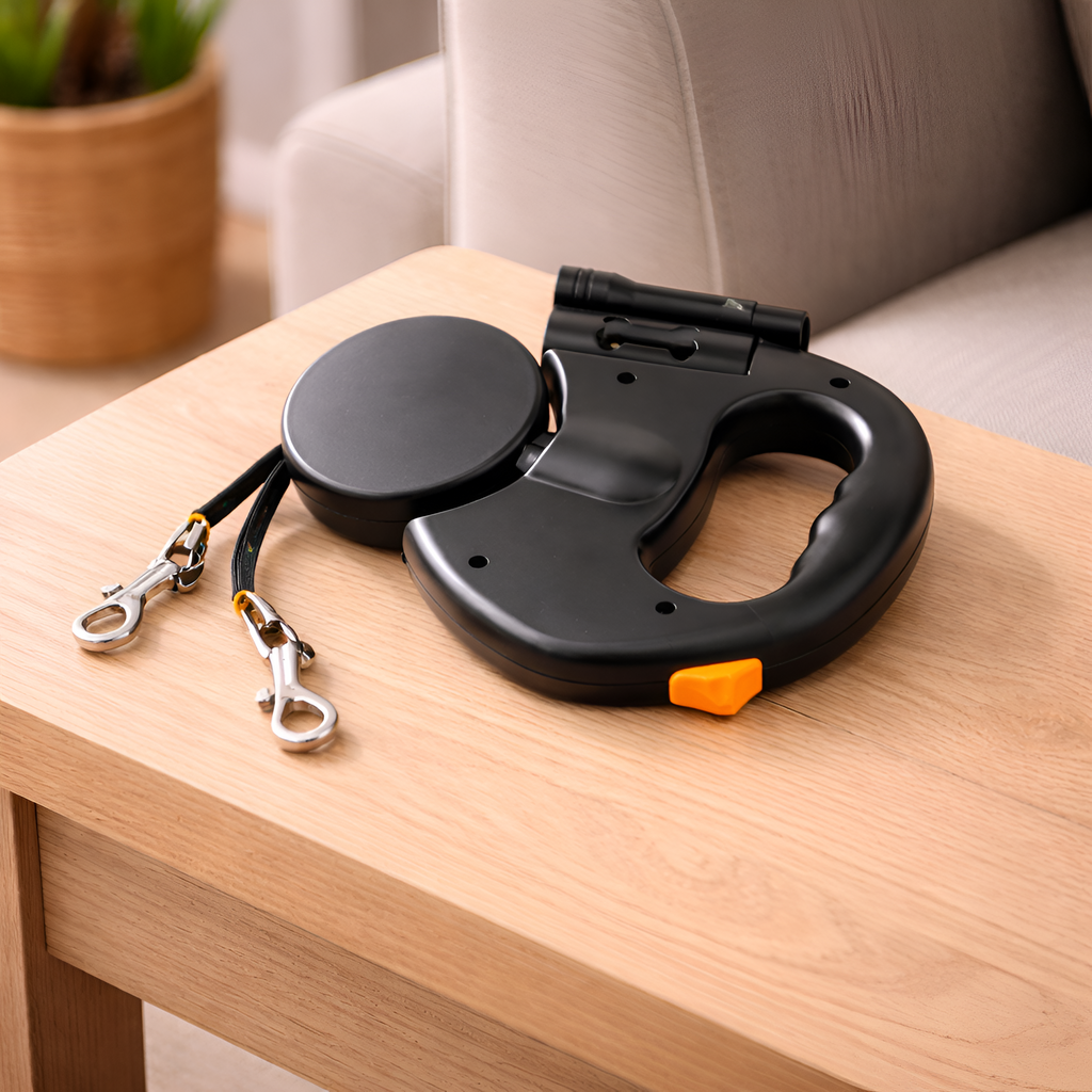Vandor - Dobbelt Hundesnor Retractable til To Hunde