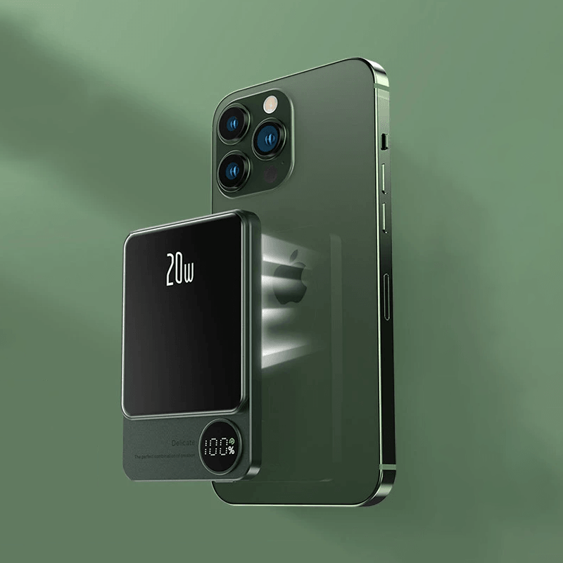 Voltix – Magnetisk Powerbank 20W Hurtigopladning – trådløs til rejsebrug