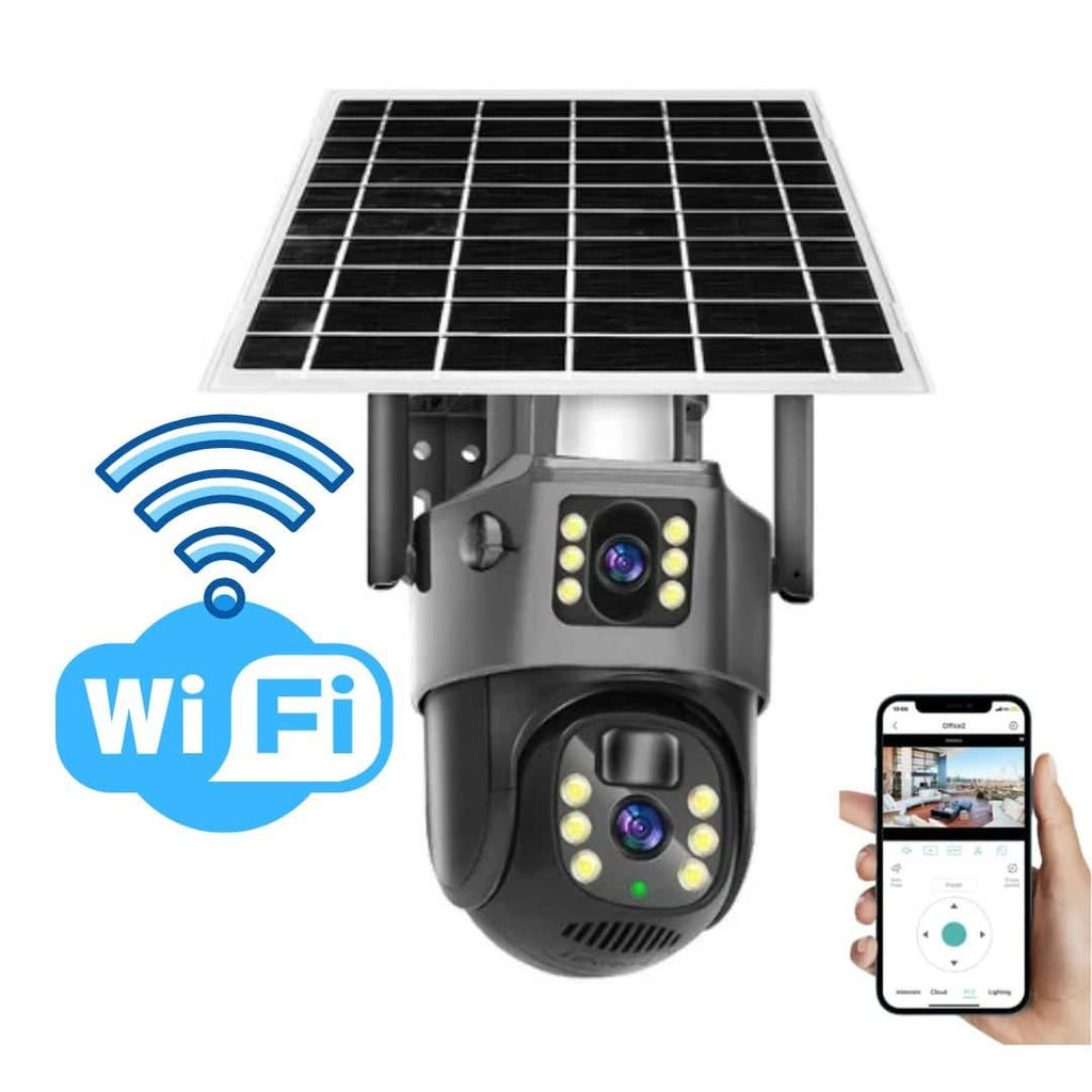 DualSchutz Solar 4K – Trådløst overvågningskamera med solpanel og 360° applikationskontrol