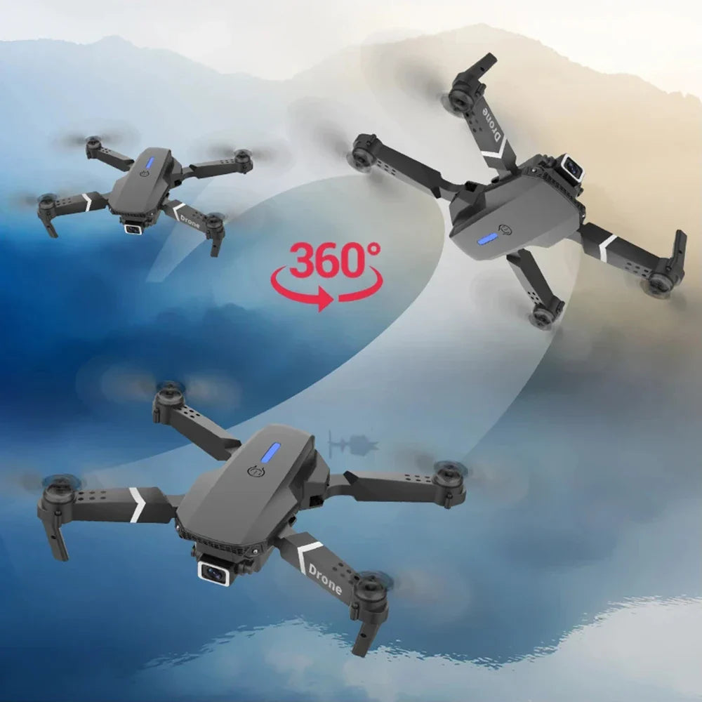 AeroFlex – E88 Drone 4K Kamera, WiFi FPV, foldbar & stabil flyvning