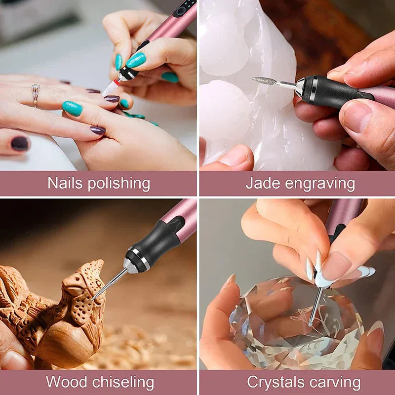 Trådløs Gravering Pen – Perfekt til 50+ Overflader & DIY Projekter