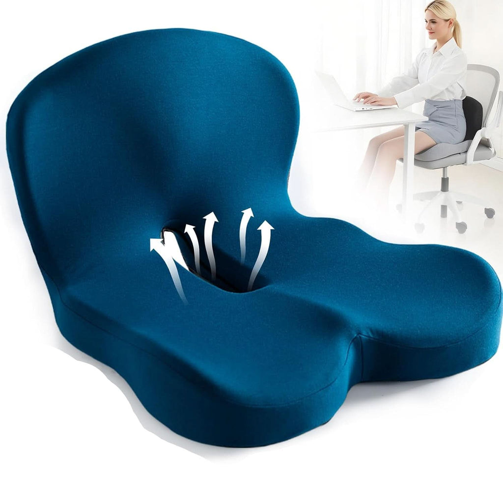 Sædehynde – Ergonomisk form med åndbart memory-skum & skridsikker underside