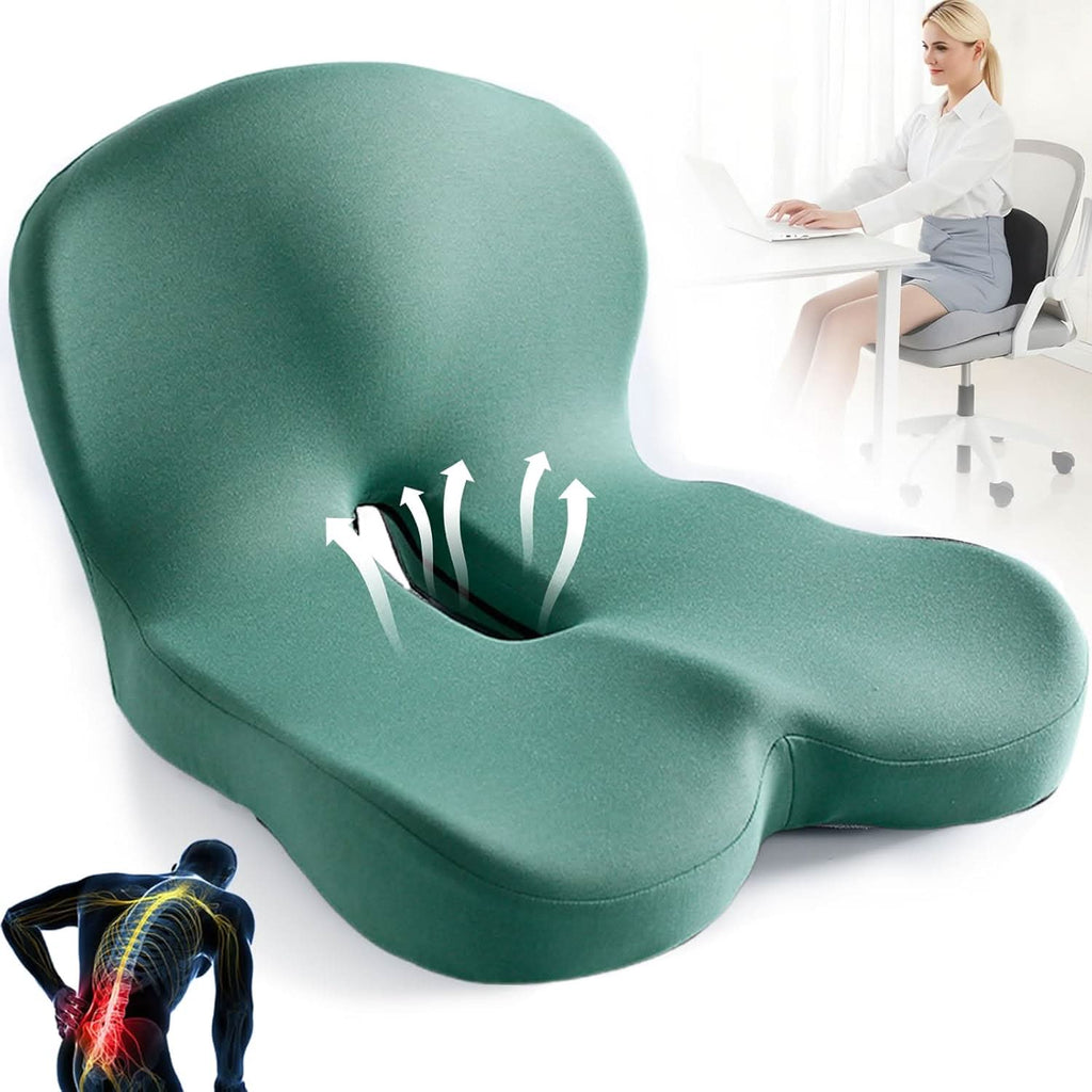 Sædehynde – Ergonomisk form med åndbart memory-skum & skridsikker underside