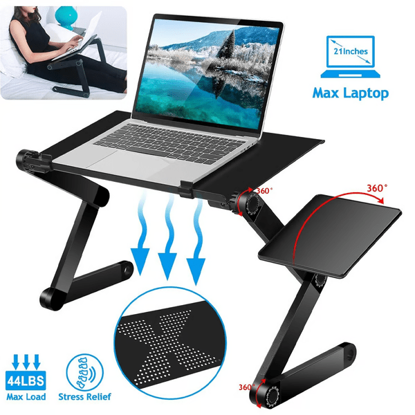 Flexstand 360 – Laptopstand – Ergonomisk og Højdejusterbar for Sund Holdning ved Arbejde