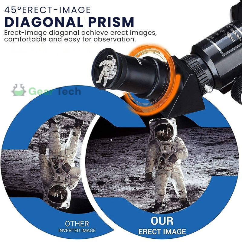 Professionelt Astronomisk Teleskop | 70mm Apertur, 300mm Brændvidde & Nem Opsætning til Stjernekikking og Naturudforskning