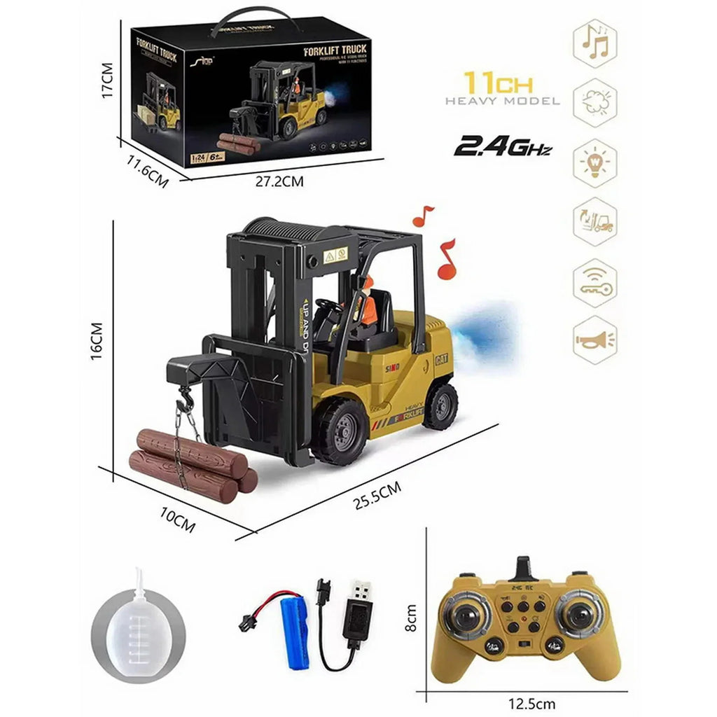 PlayMaster – RC Gaffeltruck til børn med 6 funktioner & genopladeligt batteri