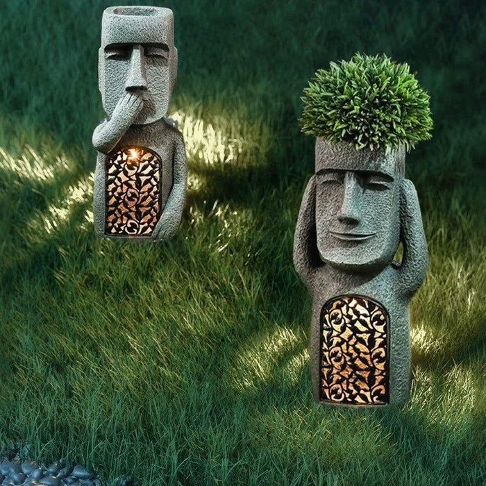 GlowPot blomstertopf med skulptureret ansigt