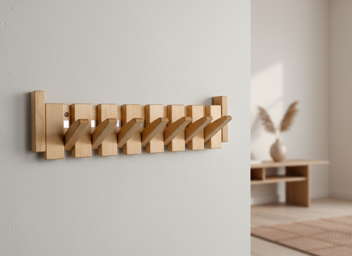 Piano Kleshenger HarmonyCoat – Kreativ Knagerække i Træ til Gang og Entré
