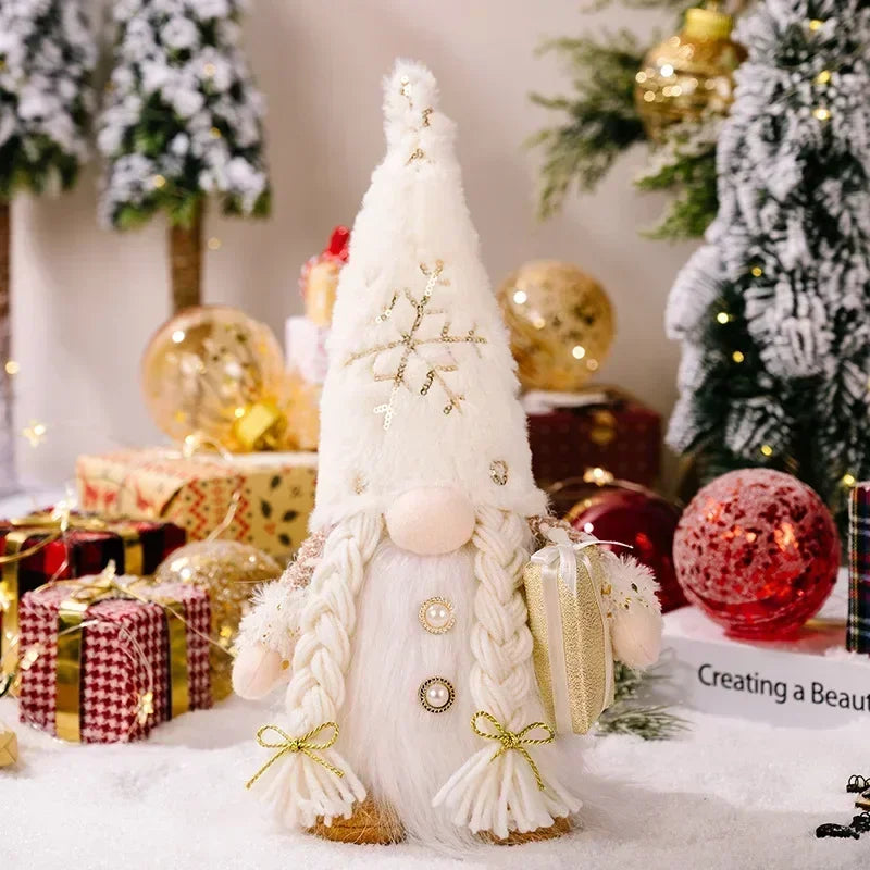 Jule nisse dekoration | LED natlys | Varm glød ferie ornament