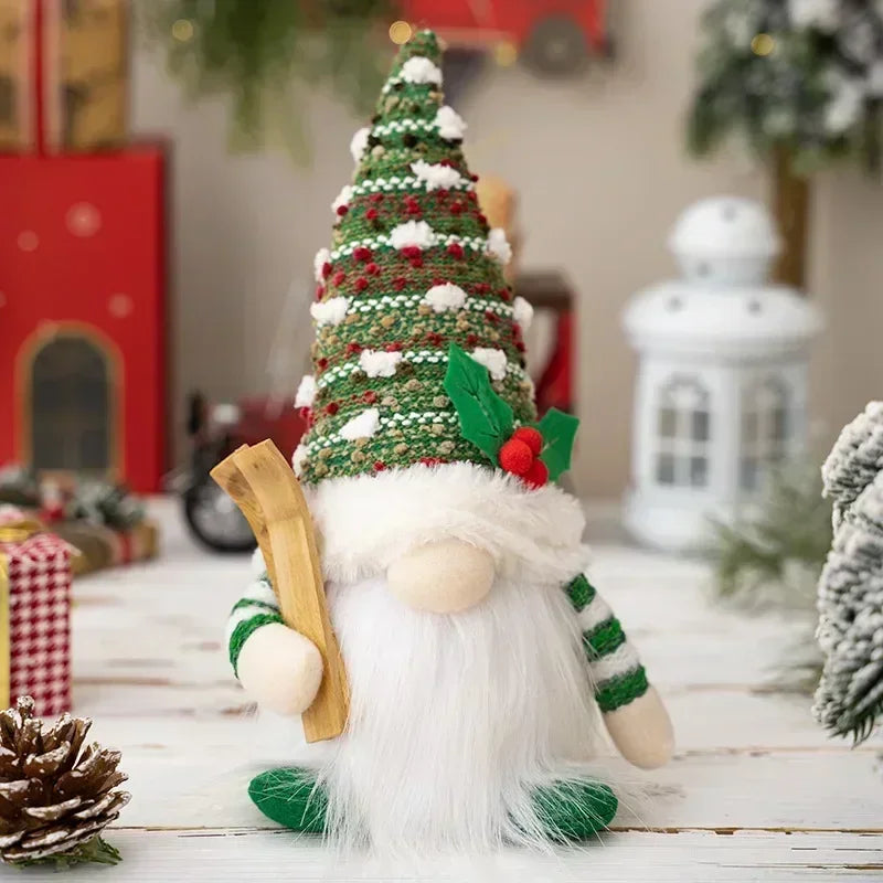 Jule nisse dekoration | LED natlys | Varm glød ferie ornament